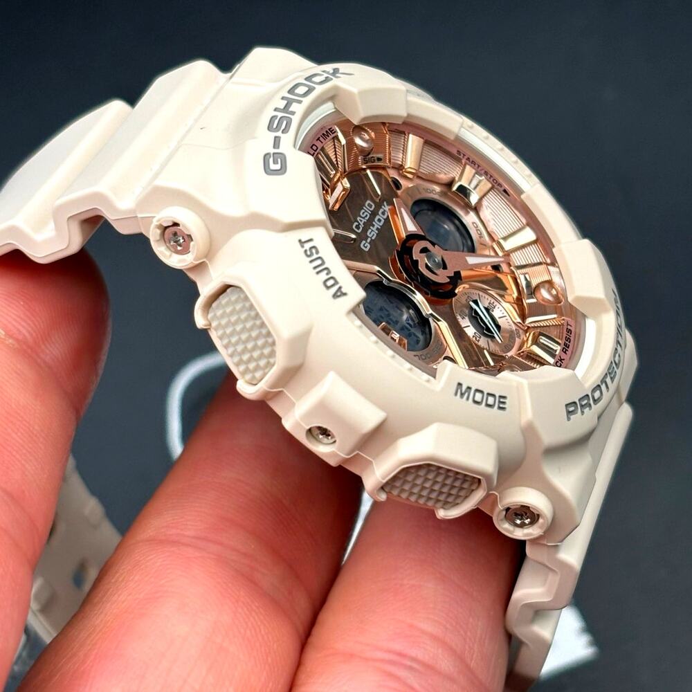 Casio G-Shock GMAS120MF-4A Womens Blush Pink Metallic Analog Digital Watch NIBWT - Picture 10 of 17